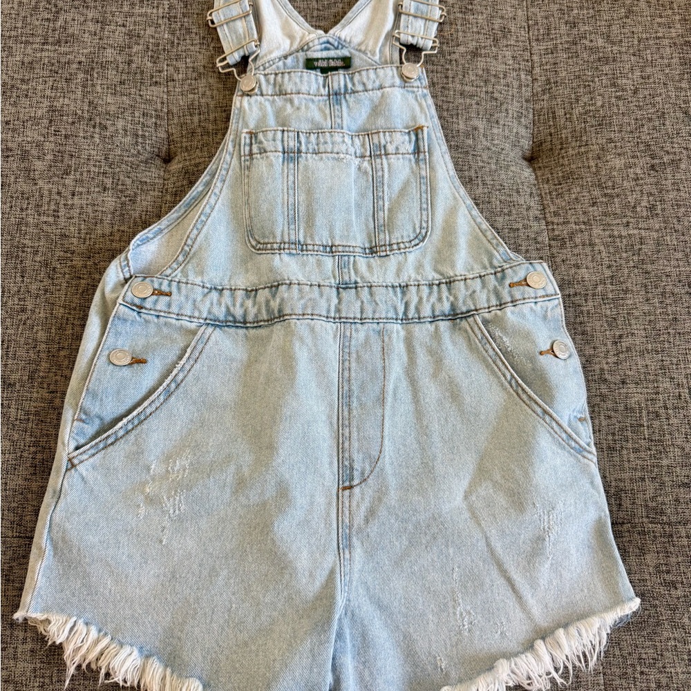 Wild Fable Light Blue Denim Bib Overalls